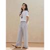 INMAN Women's Striped Lyocell Cotton Wide-Leg Pants