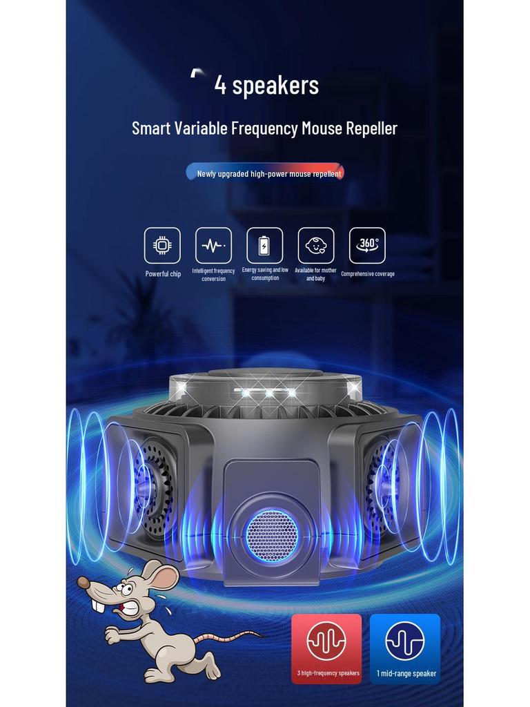 High-Power Indoor Rodent & Insect Repellent for Homes