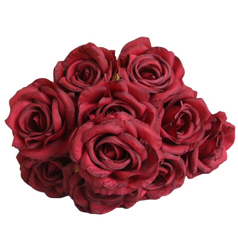 Geprägtes Rosenstrauß Seidenblume Für Hochzeitsdekoration Und Home Styling