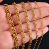 Edelstahl Gliederketten-Büroklammer-Kette Lange Halskette für Damen Herren Gold Hip Hop Hals-Choker Metall Schmuck Zubehör