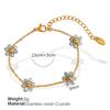 Diy Jewelry Crystal Necklace Summer Cute Colored Crystal Woven Flower Handmade Chain Jewelry Woman