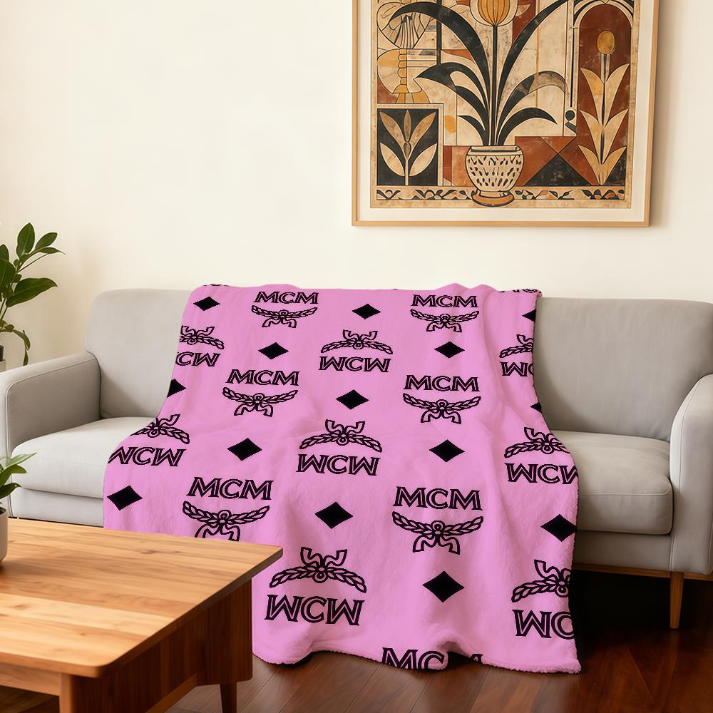 Cool Logo Fashion M-M-MCM-ES Blanket Super Warm Comfortable Plush Throw Blanket Child Home Sofa Bedroom Gift