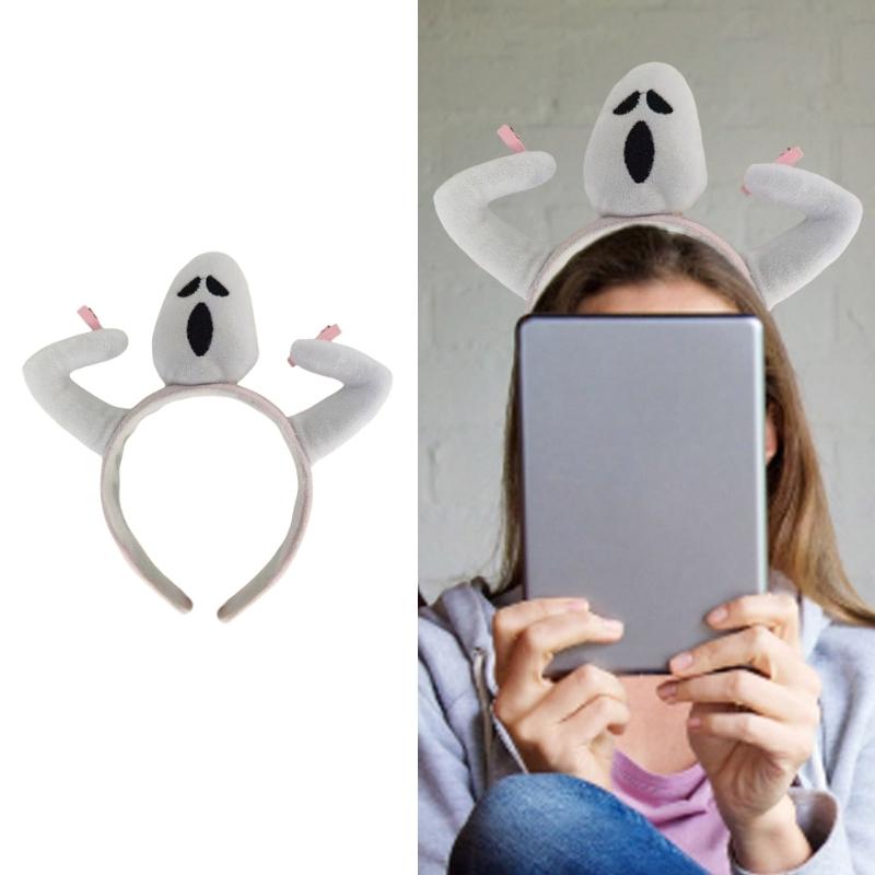 Makeup Party Costume Funny Specter Hairband with Bangs Clip Headwear Bangs Clip Creative Headband for Makeup