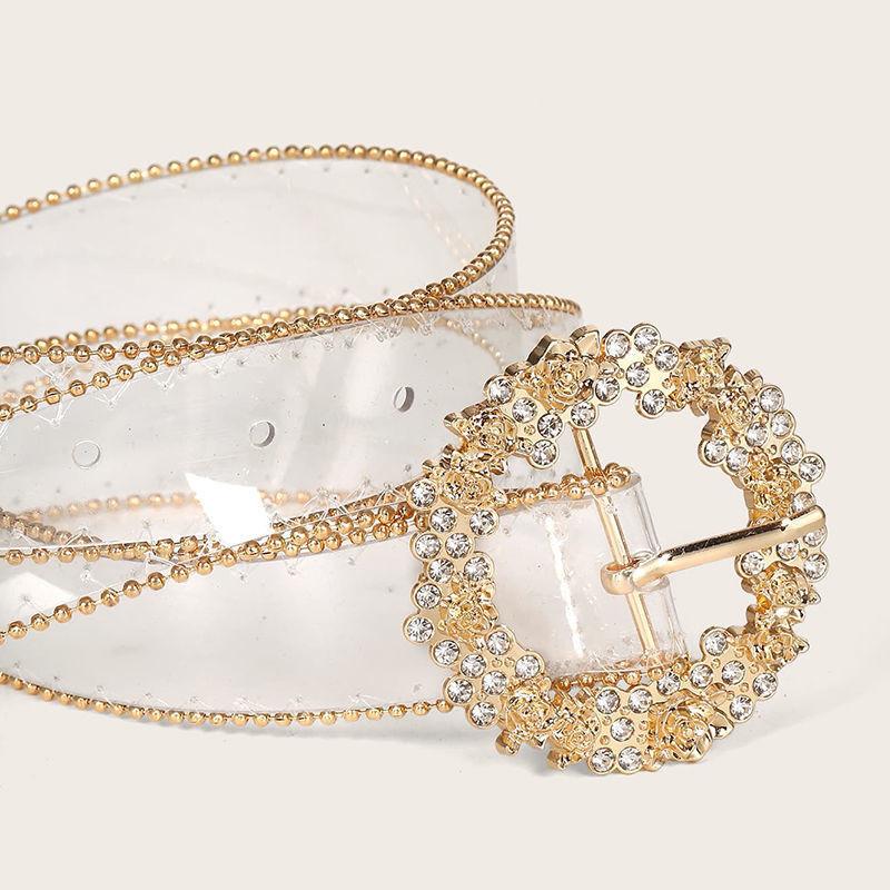 Elegant Rhinestone Waist Belt For Women With Round Buckle Perfect For Dresses And Coats