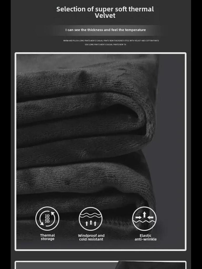 Men's Velvet Harem Pants - 2024 Autumn/Winter Thick Warm Loose Cuffed Style