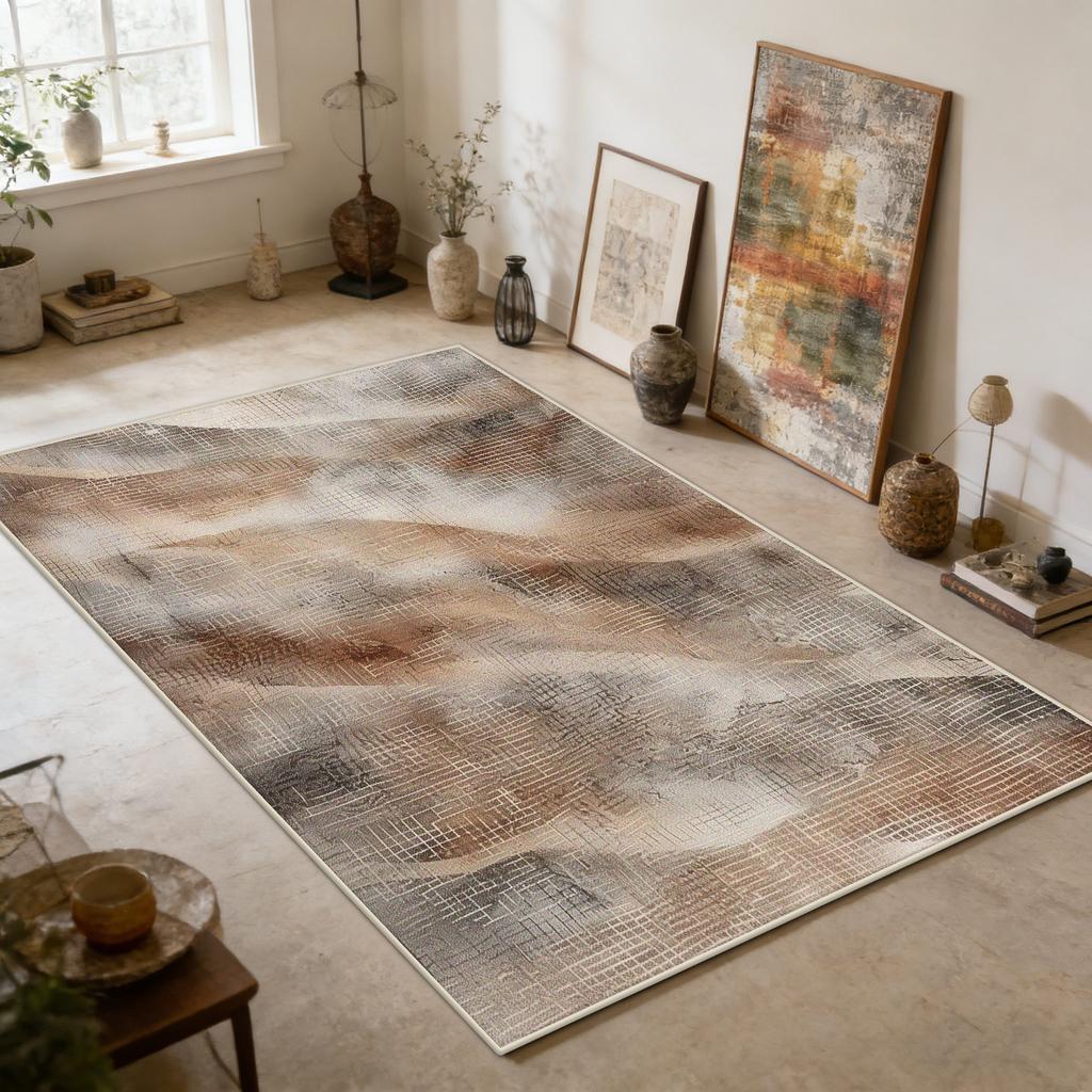 Retro Abstract Art Style Living Room Carpet Modern Decoration Easy Clean Studio Rug Bedroom Cloakroom Lint-free Floor Mat Tapete