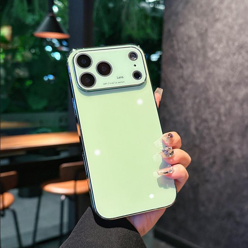 Electroplated Glass Candy Color Case For Iphone 17 Pro Max Camera Lens Protection Shockproof Back Cover For Iphone Air