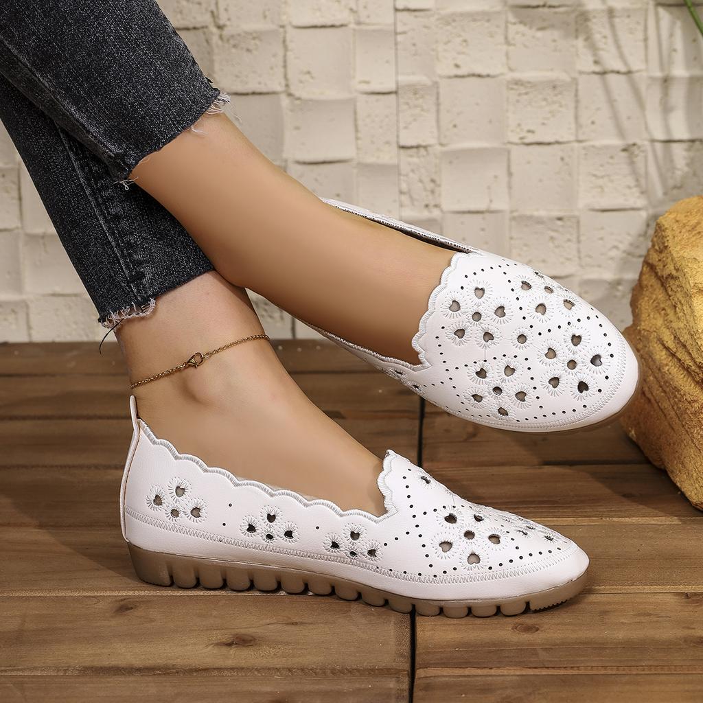 Modne Letnie Damskie Baleriny Nowe Modne Buty z Okrągłym Noskiem Miękka Podeszwa Antypoślizgowe Sandały Płaskie Loafersy Oddychające Casualowe Sportowe Sneakersy Damskie