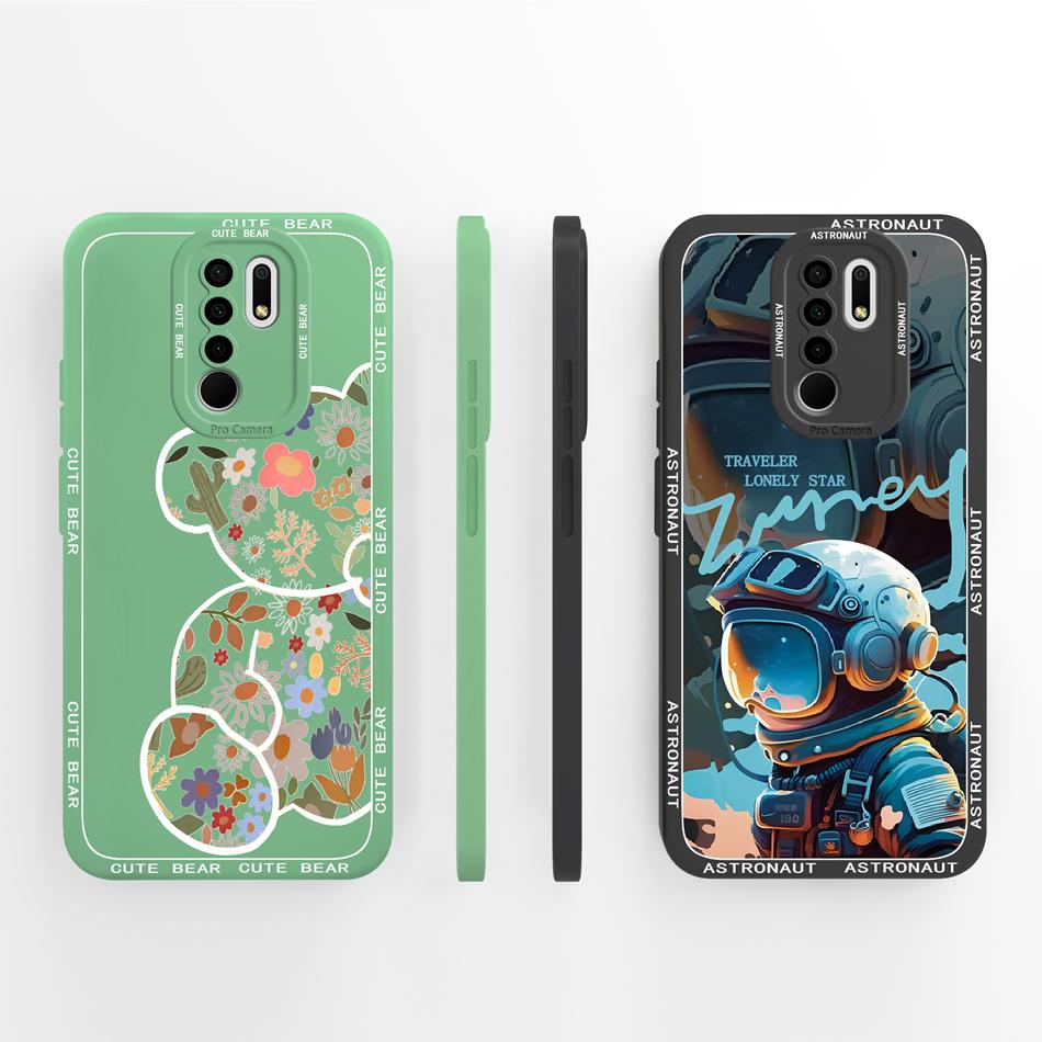For Redmi 9 9A 9C 9T Case Cute Panda Soft Liquid Silicone Phone Housing For Xiaomi Redmi9 Power High Quality Durable Back Cover