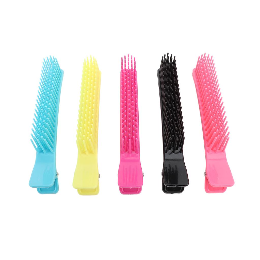 5 Parów Klipsów do Sekcjonowania Włosów Dwuwarstwowe Solidne Profesjonalne Klipsy Grzebieniowe do Sekcjonowania Włosów do Salonu Fryzjerskiego Barber Shopu