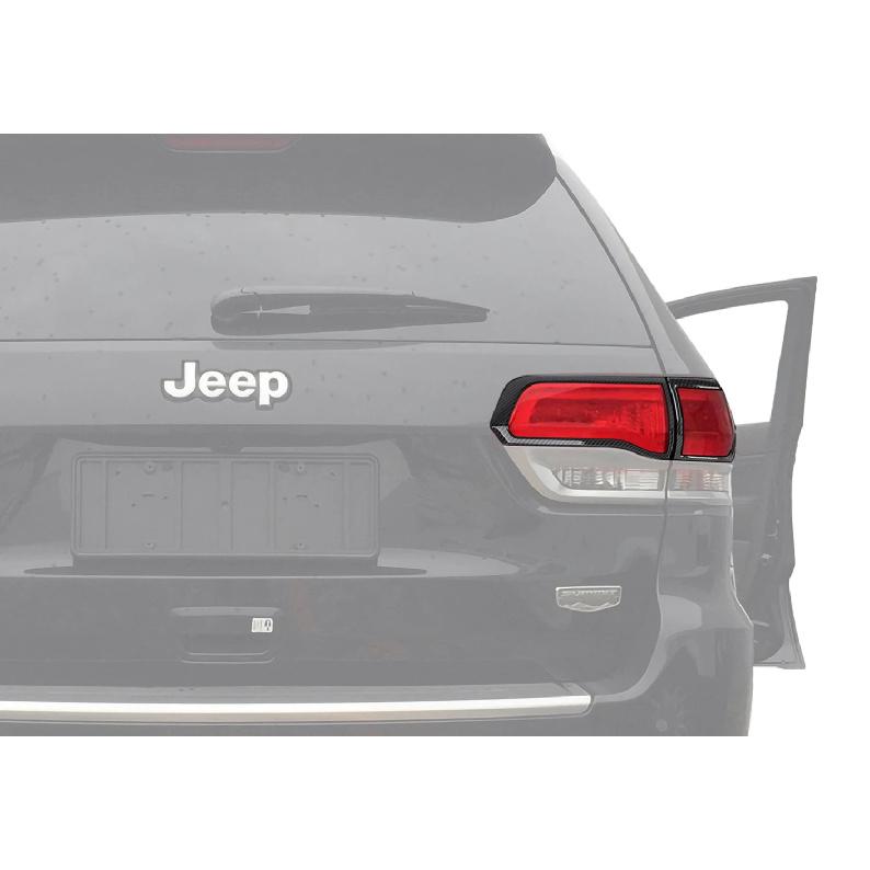 2PCS Car Rear Tail Light Lamp Guard Cover Bezel for Jeep Grand Cherokee 2014 2015 2016 2017 2018 2019 2020 Exterior Accessories