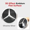 New C200 E200  For Mercedes Benz Chrome Silver Black Front Grille Star Badge Emblem OE Style Flat Surface For Mercedes Benz GLC-
