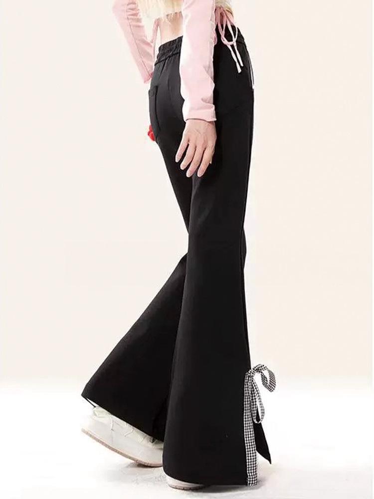 Süße Hose mit Schleife, hoher Taille und weitem Bein - Damen-Frühjahr/Sommer 2026 Trend