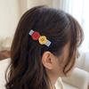 2 pcs/set Small and Cute Button Hair Clips Resin Bangs Clip New Duckbill Clips  Travel