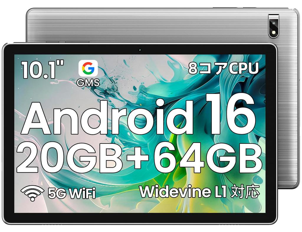 New Release Android 16 Tablet TF Android Tablet Widevine WiFi 6 Headphone IPS Screen Included 2026 10-inch20GB+64GB+1TB Expansion, L1+GMS