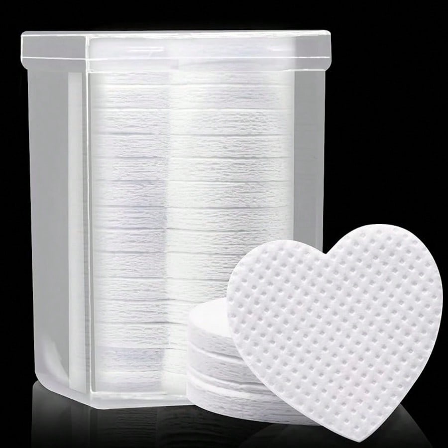 200 Pezzi Dischetti Struccanti Monouso Senza Pelucchi a Forma di Cuore, Dischetti Cotone Struccaliquido Smalto, Morbidi Dischetti Cotone Struccaliquido Smalto Non Tessuto