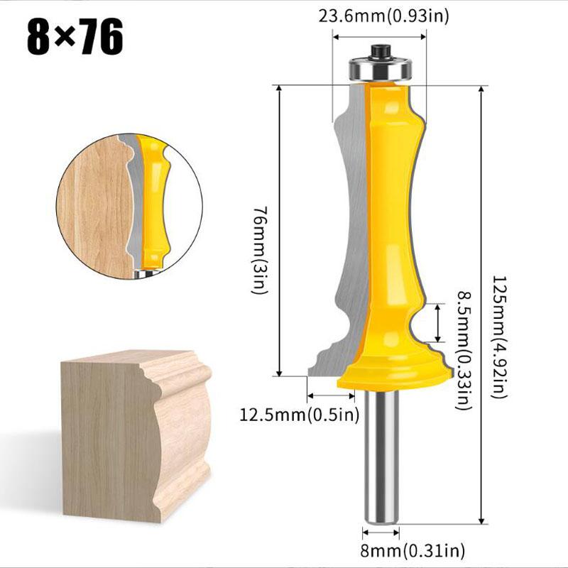High Line Armlehnenfräser, Holzbearbeitungsfräser, Linienschneider, Schnitzschneider, Holzbearbeitungswerkzeuge, 8 mm, 12 mm, 1/2 Zoll Schaft