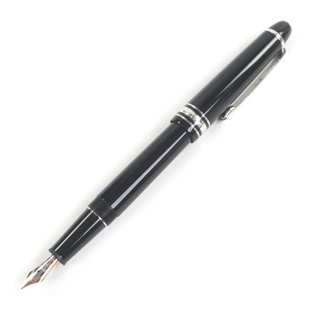 Great MONTBLANC Fountain Pen Meisterstück 145 Pix Classic Platinum Line Cap Type Used