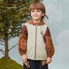 PawinPaw Cartoon Bear Kids' Hooded Color-Block Jacket