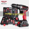 Delixi Multifunctional Lithium Battery Drill Set for Electrician & Woodworking Maintenance