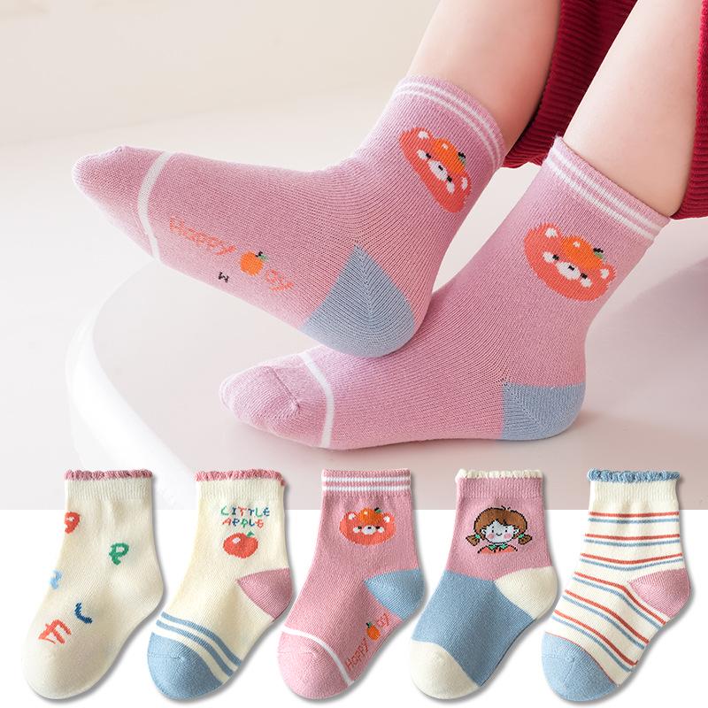 Children's Cartoon Mid-Calf Socks - Autumn/Winter Collection for Boys & Girls