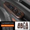 Holzmaserung Innenraum-Überzugsabdeckungen für Ford Ranger Wildtrak T9 2023 2024 Armaturenbrett-Verkleidung Lüftungsdüse Mittelkonsole Schalthebel-Panel-Abdeckung