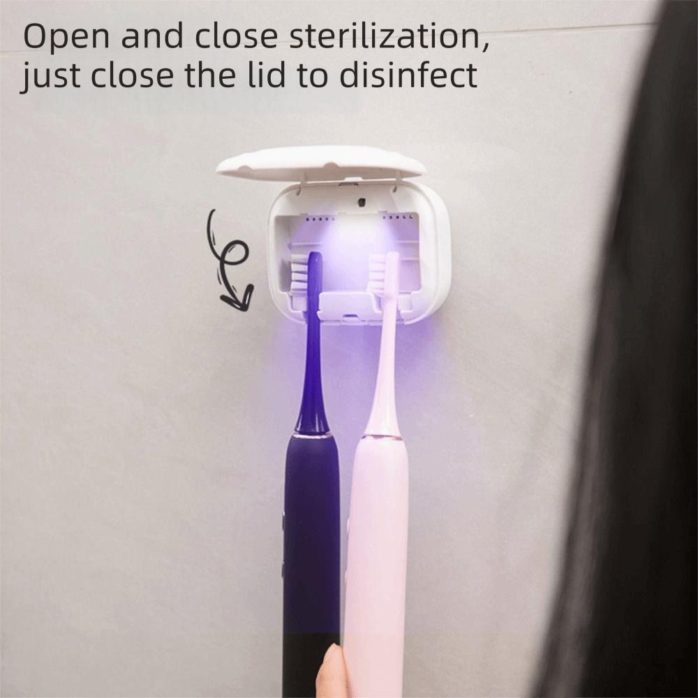 Rechargeable Smart Toothbrush Sterilizer 2 Brush Slots UV Toothbrush Sterilizer Rack  Home