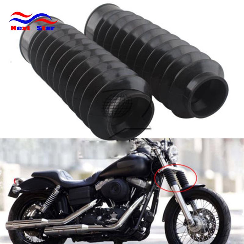 Motorcycle Rubber Front Fork Dust Cover Gaiters Gators Boots Shock Absorber 49MM For Harley Dyna FXDWG 2007 2008 2010 2011