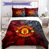 Σετ Κλινοσκεπασμάτων 3 Τεμαχίων με Σχέδιο Manchester United Μαλακό Φιλικό προς το Δέρμα Πλενόμενο Σετ Καλύμματος Παπλώματος & Μαξιλαροθηκών Όλες τις Εποχές Υπνοδωμάτιο