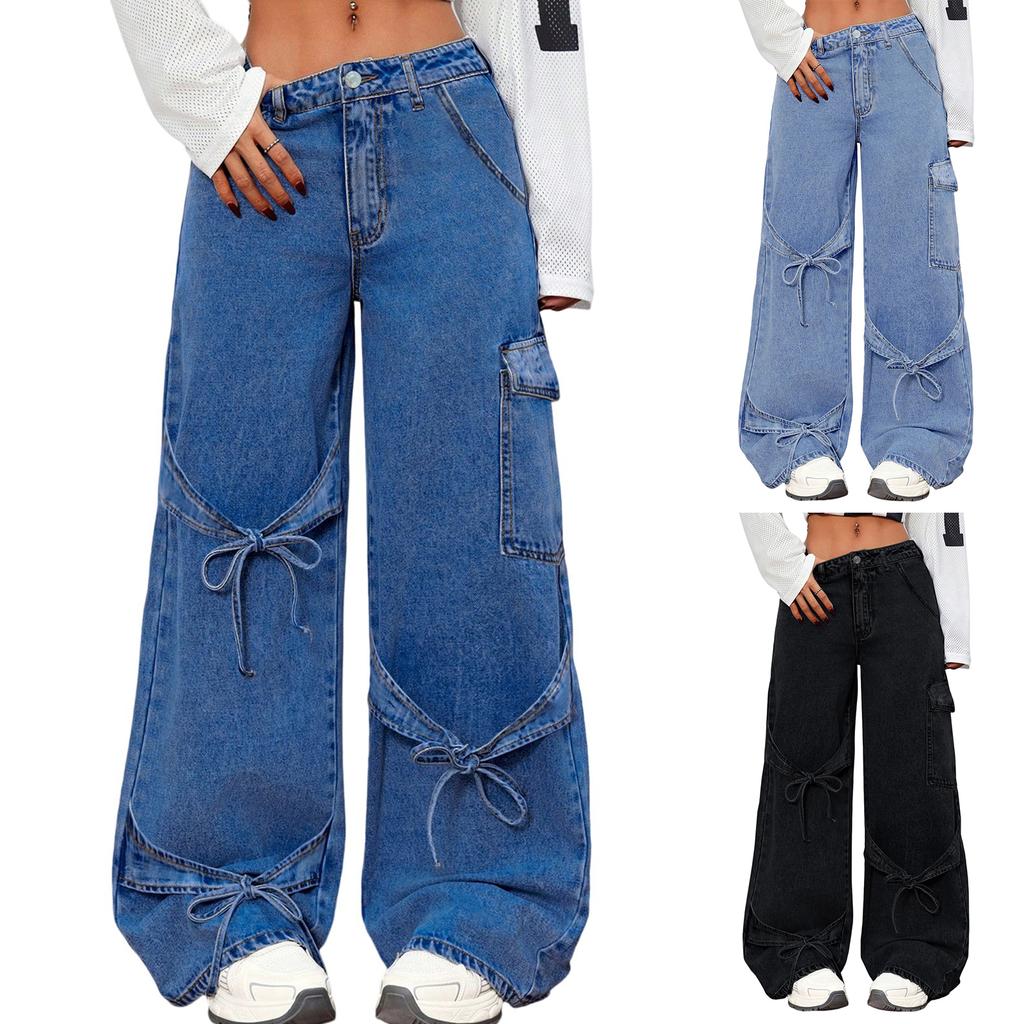 Ladies' Retro Straight Leg High Waisted Jeans