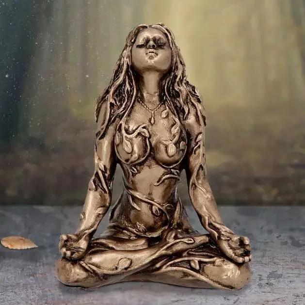 Mutter Erde Statue Mini Gaia Fee Dekorative Buddha Statue Dekorative Figuren Göttin Heilung Chakra Meditation Wohnkultur