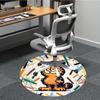 1pc Garfield Art Print Chair Carpet for Office, Indoor Non Slip Washable Polyester Fiber Carpet, Mat For Office, Machine Washable