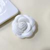 Women Brooch Fabric Camellia Shape Anti-slip Wear-resistant Suit Scarf Coat Collar Hat Pin Decoration Prom Party