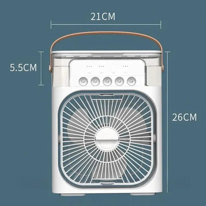 Ventilatore-umidificatore condizionatore da tavolo + ricarica diffusore di aromi