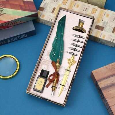 Retro Tüy Daldırma Kalem Seti Üst Düzey Hediyeler Hatıralıklar Kız Arkadaş Doğum Günü Hediyeleri Öğrenci Kalemleri