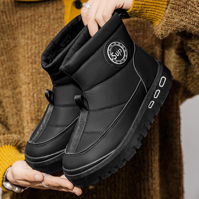 Winter Snow Boots for Men Add Velvet Men's Sneakers Ankle Boots Soft and Comfortable Sports and Leisure Wear-resistant Non-Slip