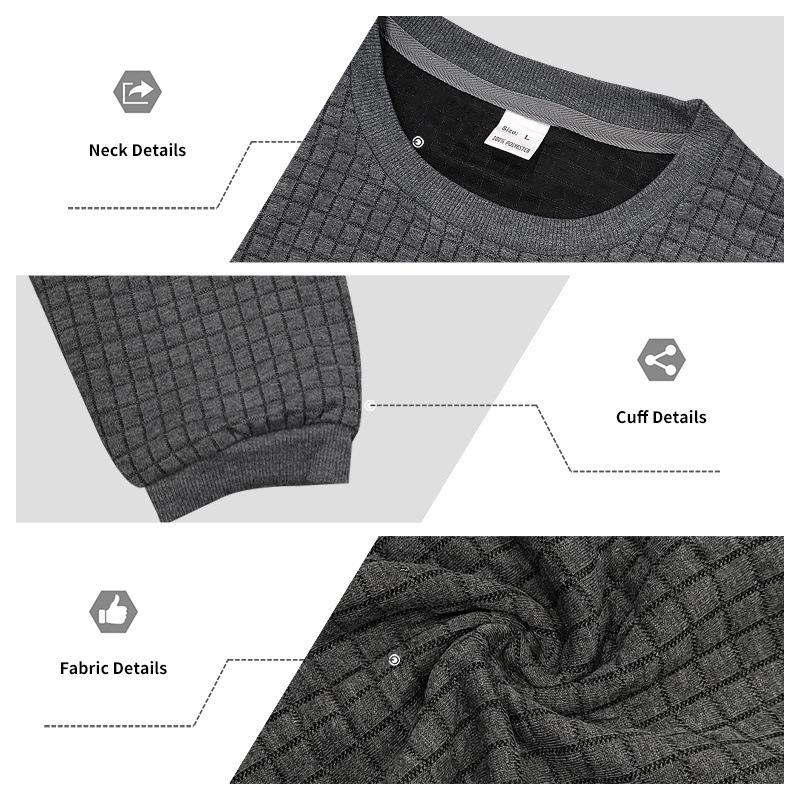 Wiosna Jesień Amerykański Luźny Lekki Dojrzały Codzienny Męski Prosty Sportowy Żakardowy Okrągły Dekolt Długi Rękaw Bluza