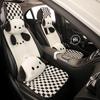 Cartoon Pochacco Grid Winter Plush Universal Car Seat Cushion Covers Skin Friendly Comfortable Puppy Design Car Accessories