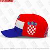 Croatia Baseball Cap Free Custom Name Number Team Logo Hr Hat Hrv Country Travel Croatian Nation Hrvatska Republic Flag Headgear