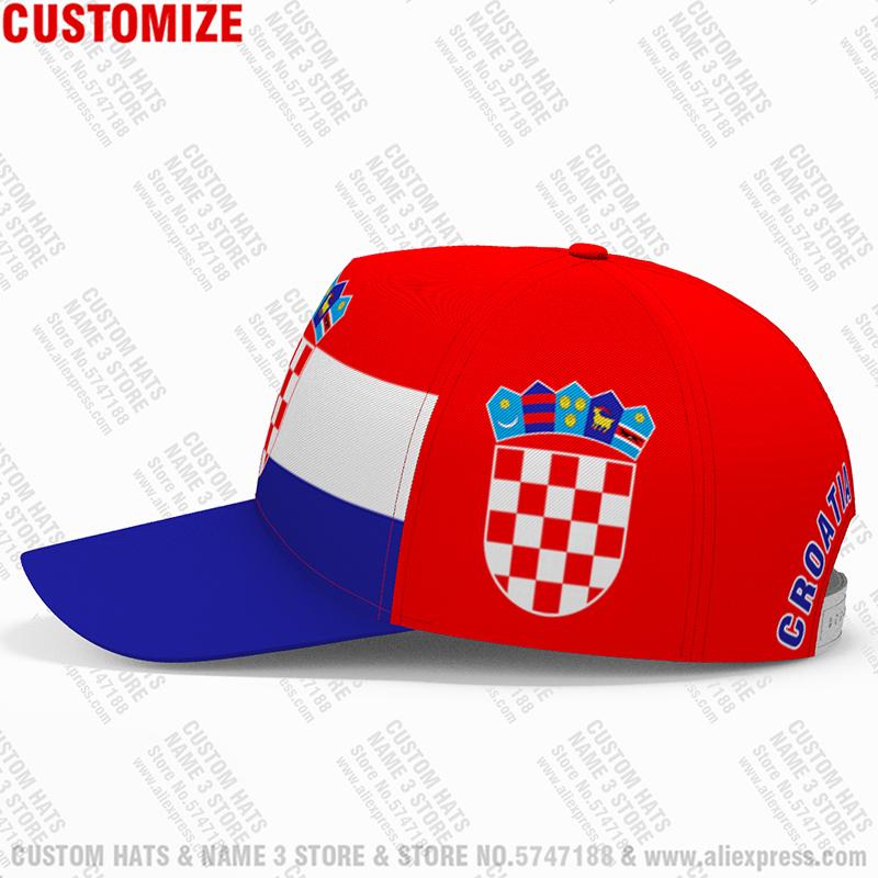 Croatia Baseball Cap Free Custom Name Number Team Logo Hr Hat Hrv Country Travel Croatian Nation Hrvatska Republic Flag Headgear
