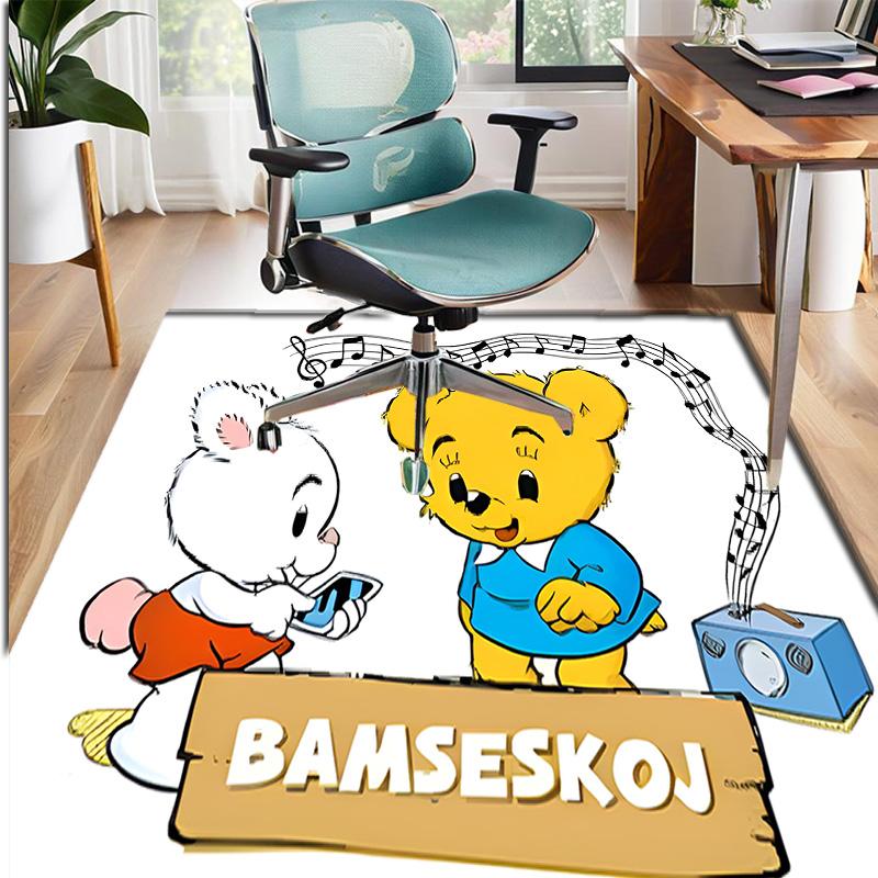 Bamse Pattern Rug, Indoor/Outdoor Mat, for Picnic, Gameroom, Bedroom, Office, Living Room, Home Decor Carpet, Birthday Gift
