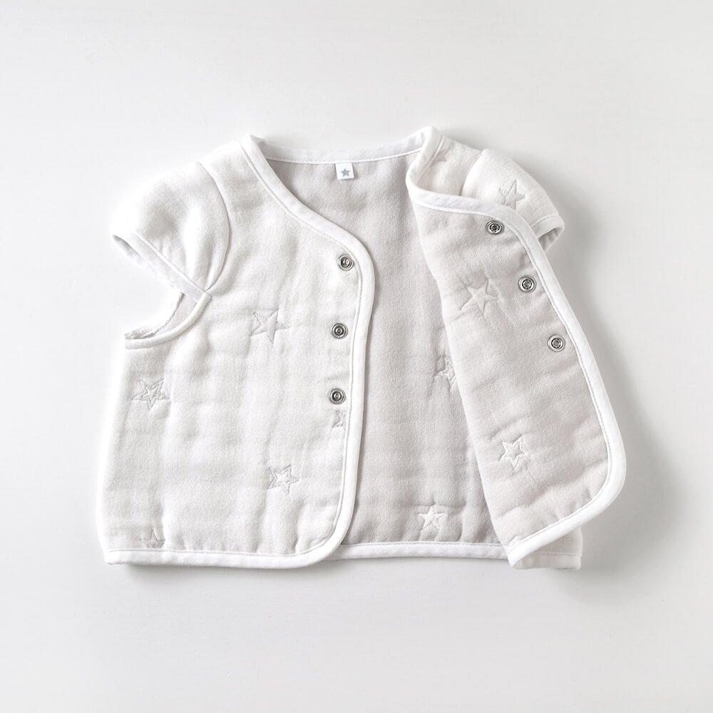 10mois Fukufuku Gauze Vest with Sleeves (Dimowa) (6-layer gauze)