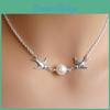 Animal Pendant Necklace With Alloy Cross Chain For Daily Wear