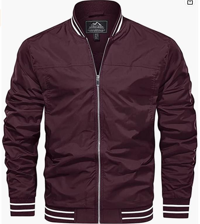 Chaqueta Bomber Ligera Cortavientos para Hombre - Ropa Exterior Casual Talla Europea