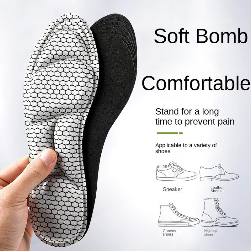 

Стелька из графена для антибактериального, устойчива к запахам, впитывает пот, дышащая, мужская и женская спортивная, высокоэластичная, амортизирующая, массажная 40-46 серый