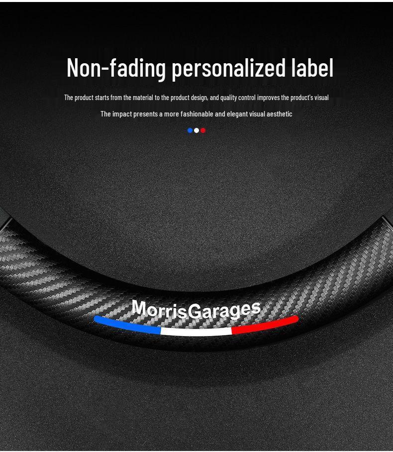 Premium Leather Steering Wheel Cover for MG MG6, HS, MG5, MG3, ZS, and Roewe