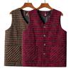 Vest Women's Autumn Clothes Plaid Vest Old Lady Vest Vest Thin Coat