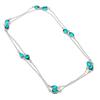 Natural Swiss Blue Topaz Gemstone 925 Sterling Silver Jewelry Necklace 18" ASN-5987