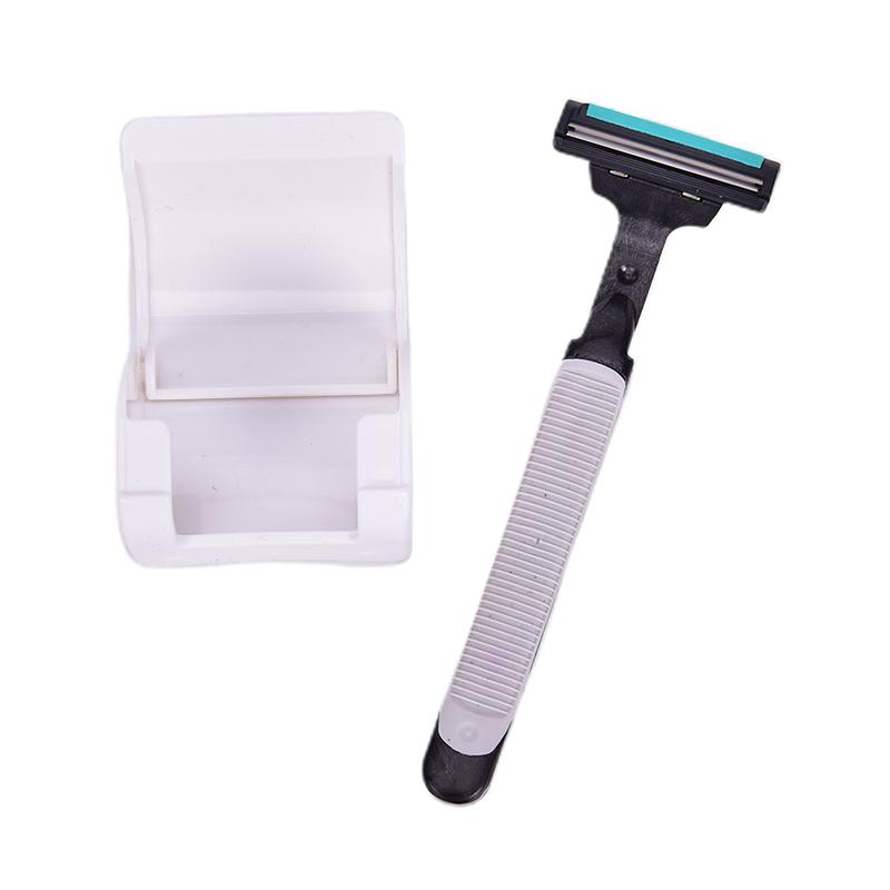 Plastic Super Suction Cup Razor Rack Shaver Home Bathroom Wall Storage Holder