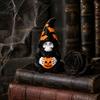 Collector Halloween Items Skeleton Wizard Figurine, 3D Printed Gothic Statue with Figurine Pumpkin& Bat Hat, Bookshelf And Tabletop Indoor Outdoor